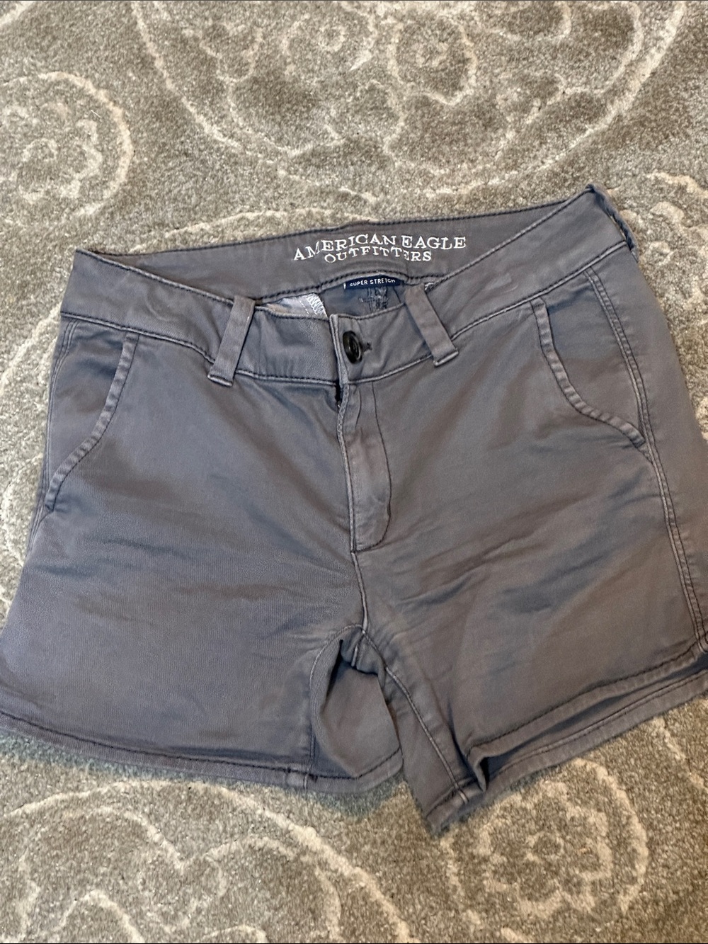 American Eagle Outfitters Women's Charcoal Gray Jean Shorts